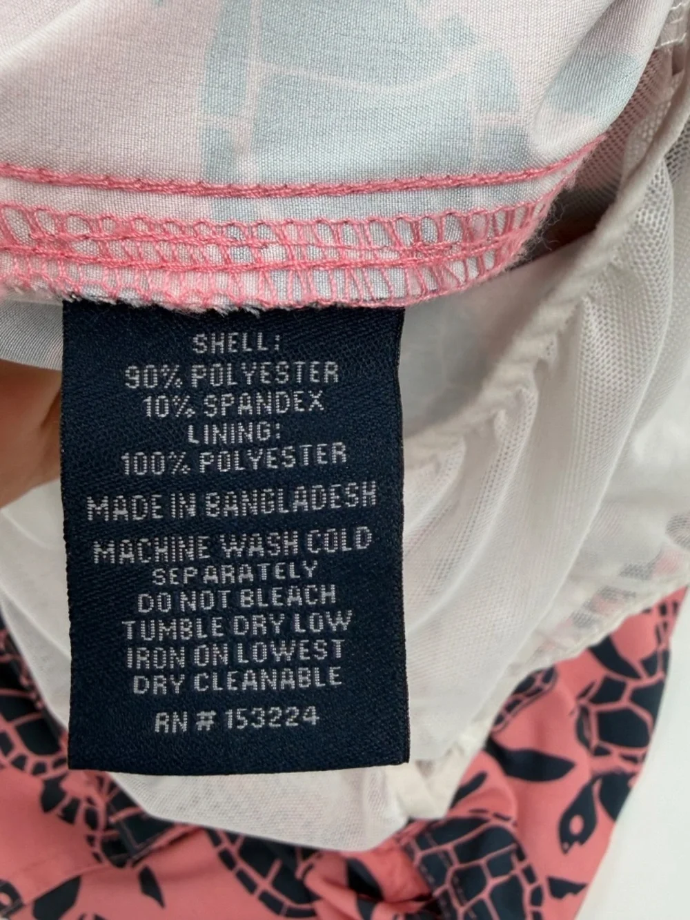 Rainforest Swim Trunks Men Medium Pink Blue Turtles Elastic Drawstring Waist